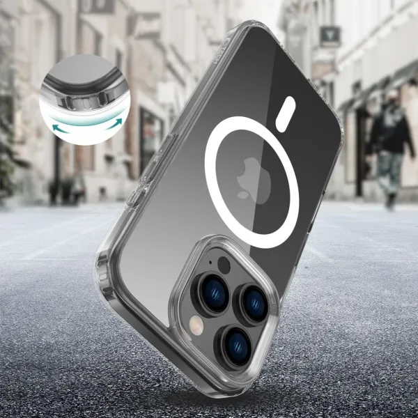 Tech-Protect Flexair Hybrid s MagSafe, iPhone 16 Pro, priehľadný