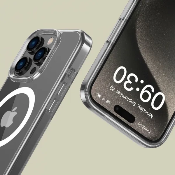 Tech-Protect Flexair Hybrid s MagSafe, iPhone 16 Pro, priehľadný