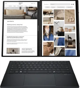 ASUS Zenbook Duo/UX8406CA-OLED088W/U7-255H/14"/2880x1800/T/32GB/1TB SSD/Arc 140T/W11H/Gray/2R