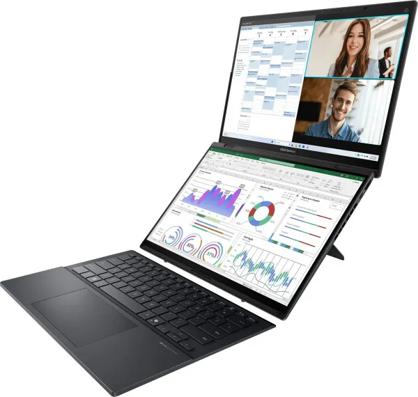 ASUS Zenbook Duo/UX8406CA-OLED088W/U7-255H/14"/2880x1800/T/32GB/1TB SSD/Arc 140T/W11H/Gray/2R