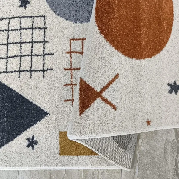 DetskýkoberecvjemnýchfarbáchsgeometrickýmitvarmiŠírka:200cm|Dĺžka:290cm68298_124346