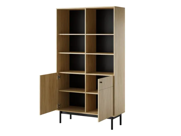 Piaski Knižnica Japandi 104 cm dub Linea