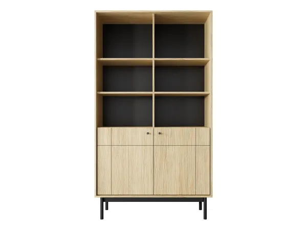 Piaski Knižnica Japandi 104 cm dub Linea
