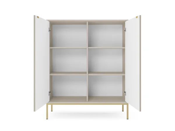 Piaski Komoda Nova 104 cm kašmír/zlatá