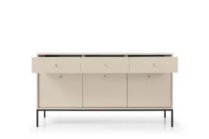 Piaski Komoda Mono II 154 cm béžová/čierna