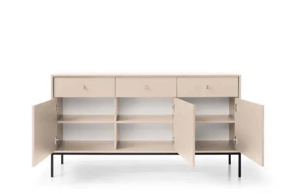 Piaski Komoda Mono II 154 cm béžová/čierna