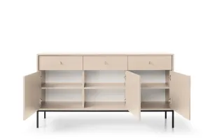 Piaski Komoda Mono II 154 cm béžová/čierna