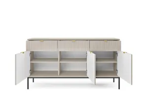 Piaski Komoda Nova 154 cm kašmír/čierna