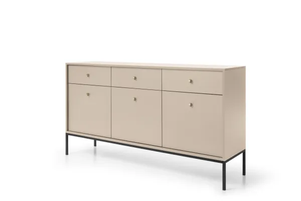 Piaski Komoda Mono II 154 cm béžová/čierna
