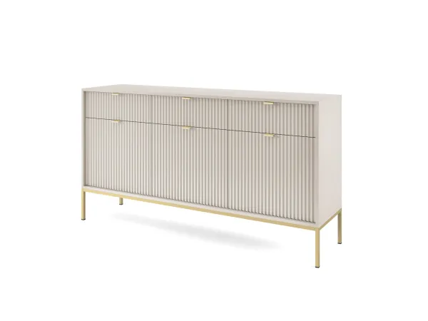 Piaski Komoda Nova 154 cm kašmír/zlatá