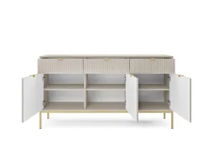 Piaski Komoda Nova 154 cm kašmír/zlatá