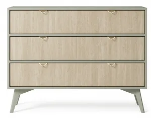 Piaski Komoda Les II so zásuvkami 106 cm eukalyptus/béžová