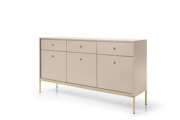 Piaski Komoda Mono II 154 cm béžová/zlatá