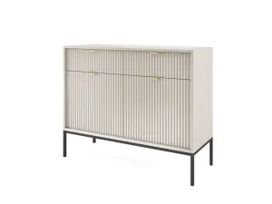 Piaski Komoda Nova 104 cm so zásuvkami kašmír/čierna