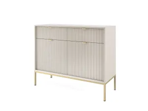 Piaski Komoda Nova 104 cm so zásuvkami kašmír/zlatá