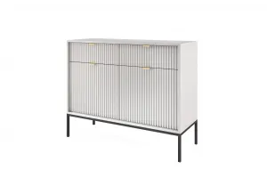 Piaski Komoda Nova 104 cm so zásuvkami sivá/čierna