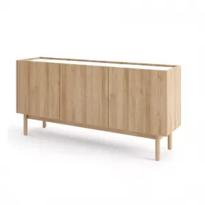 Piaski Komoda Boho La 144x68 cm dub riviéra/biely mramor
