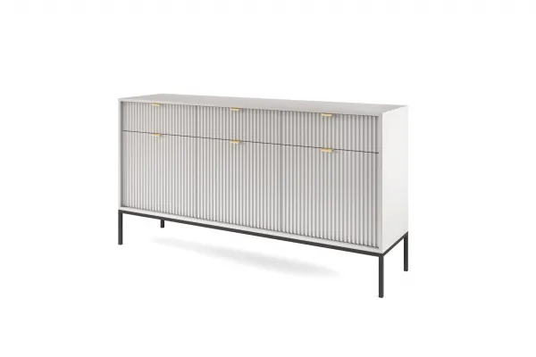 Piaski Komoda Nova 154 cm sivá/čierna