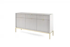 Piaski Komoda Nova 154 cm šedá/zlatá