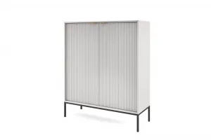 Piaski Komoda Nova 104 cm sivá/čierna