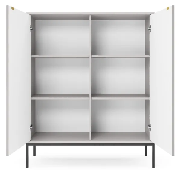 Piaski Komoda Nova 104 cm sivá/čierna