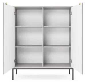Piaski Komoda Nova 104 cm sivá/čierna