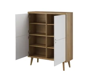 Piaski Komoda Primo 107 cm dub Riviéra/biela