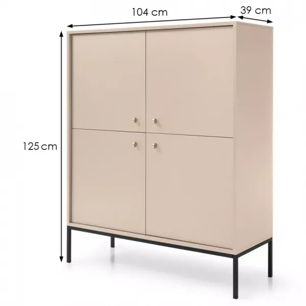 Piaski Komoda Mono II 104 cm béžová/čierna