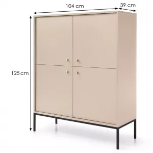 Piaski Komoda Mono II 104 cm béžová/čierna