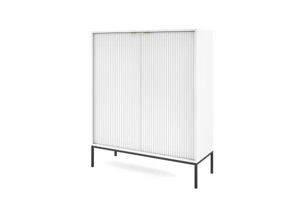 Piaski Komoda Nova 104 cm biela/čierna