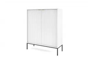 Piaski Komoda Nova 104 cm biela/čierna