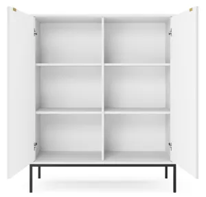 Piaski Komoda Nova 104 cm biela/čierna