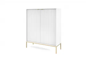 Piaski Komoda Nova 104 cm biela/zlatá