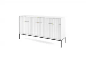 Piaski Komoda Nova 154 cm biela/čierna