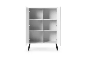 Piaski Komoda Zova 103 cm biela/čierna