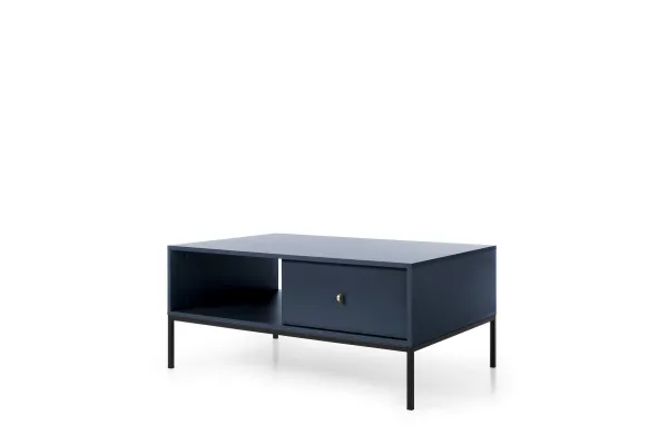 Piaski Konferenčný stolík Mono II 104 cm modrý/čierny
