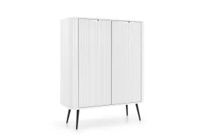 Piaski Komoda Zova 103 cm biela/čierna