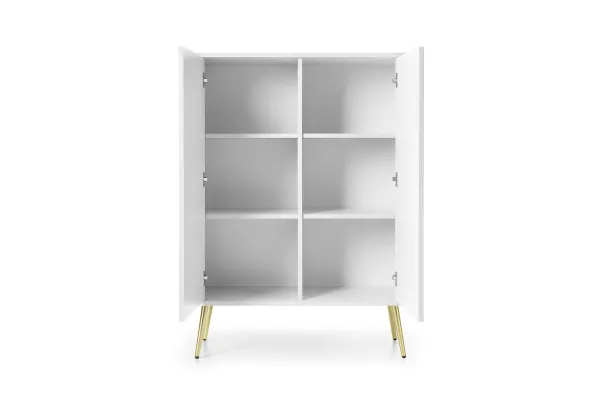 Piaski Komoda Zova 103 cm biela/zlatá