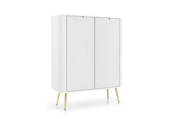 Piaski Komoda Zova 103 cm biela/zlatá