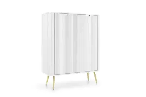 Piaski Komoda Zova 103 cm biela/zlatá
