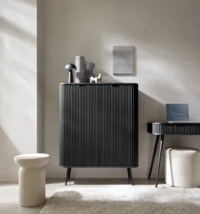 Piaski Komoda Zova 103 cm čierna/čierny rám
