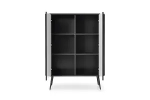 Piaski Komoda Zova 103 cm čierna/čierny rám