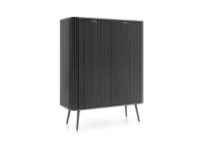 Piaski Komoda Zova 103 cm čierna/čierny rám