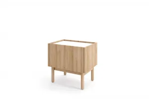 Piaski Nočný stolík Boho La 50 cm dub riviéra/biely mramor