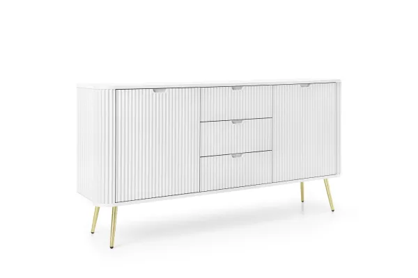 Piaski Komoda Zova 168 cm biela/zlatá
