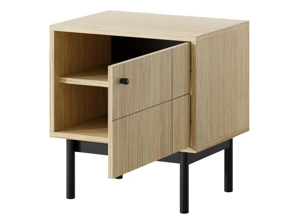 Piaski Nočný stolík Japandi 54 cm dub linea