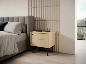 Piaski Nočný stolík Japandi 54 cm dub linea