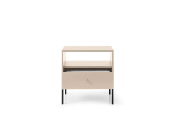 Piaski Nočný stolík Mono II 54 cm béžový/čierny