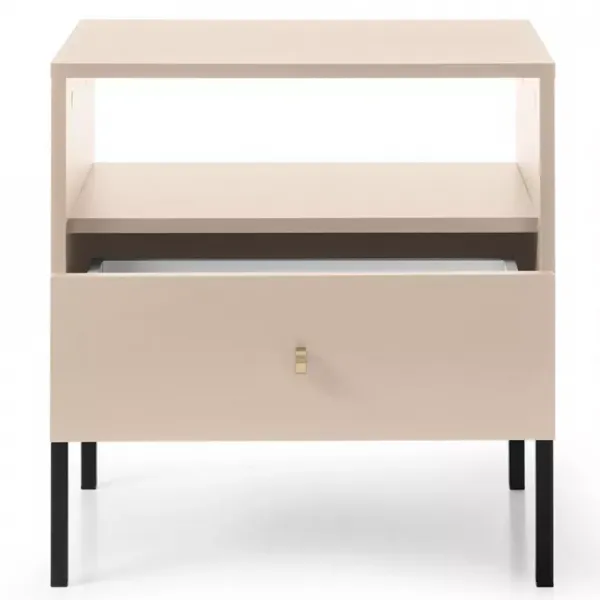 Piaski Nočný stolík Mono II 54 cm béžový/čierny