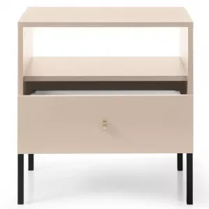 Piaski Nočný stolík Mono II 54 cm béžový/čierny